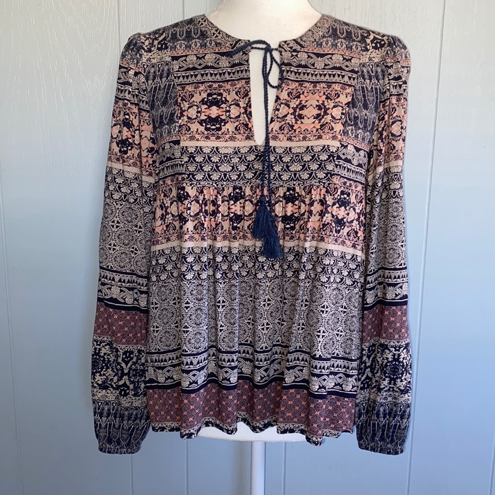 Lucky Brand Women's Peasant Style Blouse